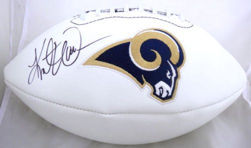 KURT WARNER SIGNED AUTOGRAPHED ST LOUIS RAMS LOGO FOOTBALL COA + HOLOGRAM