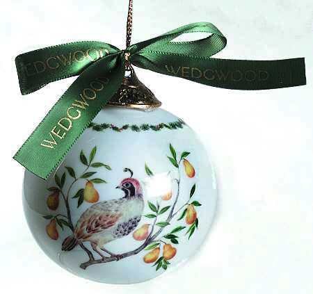 Wedgwood 12 Days of Christmas Ornament - Partridge in a Pear Tree - First in Series