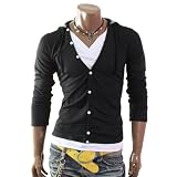 Produkt-Bild: Herrenbekleidung V-NECK langaermeliges Kapuzenshirt (D068)