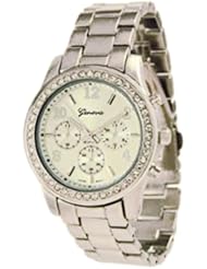 Geneva Platinum Womens Watch 9073.Silver