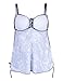 Hilor Womens Tummy Control Swimwear Plus Size Flowy Swimsuits with Shorts Vintage Two Piece Bathing Suits Grey&Red Floral 16
