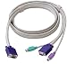 Hawking - Keyboard / video / mouse (KVM) cable - 6 pin PS/2, HD-15 (M) - 3 m