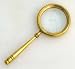 4" Hand Held Brass Magnifying Glass - Pocket Size
