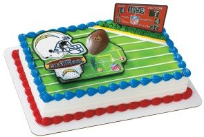 San Diego Chargers NFL Cake Layon Decoset - NFL licensed