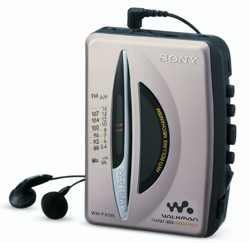Childrens Toyshop  Electronics : Sony WM-FX195 Cassete/ tuner Walkman plus fontopia headphones- Gold
