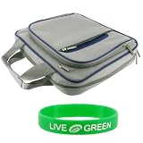 Toshiba Satellite T135-S1310WH 13.3-Inch Laptop Carrying Bag (Pinn Series - Silver / Blue)