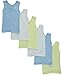 Bambini Baby Boys' 6-Pack Tank Tops - blue, 6 - 12 months/14-18 lbs