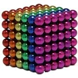 Magnicube Magnet Balls Rainbow Edition {Red, Orange, Yellow, Green, Blue, Purple} 216 Piece Magnetic Puzzle (Tin Gift Set)