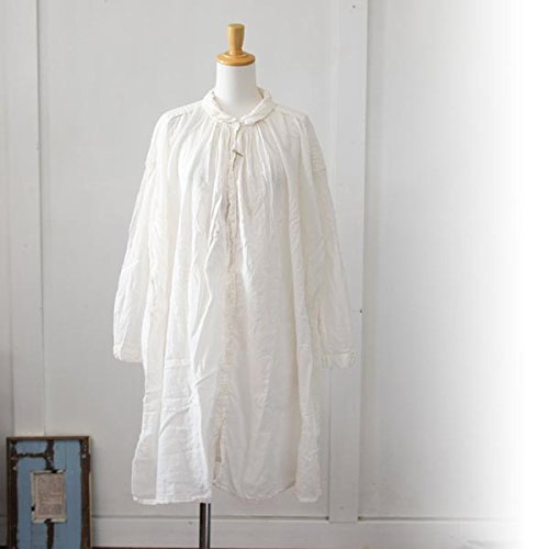 (サンバレー) SUNVALLEY ガーゼボイル生地　ロング丈長袖ワイドシャツ