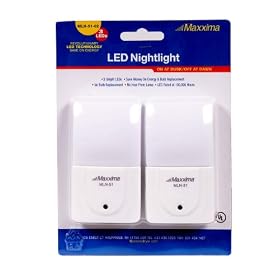 Maxxima MLN-51 3 LED Night Light With Sensor (Pack of 2)