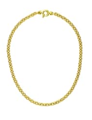 18KT Yellow Oval Link 7mm Bracelets Length = 7.5