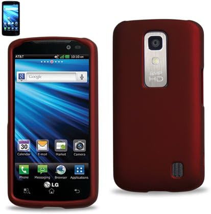 LG Nitro HD P930 Hard Cover Case Red Rubberized Feel by Reiko