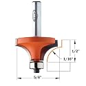 CMT 838.160.11 Roundover Router Bit 1/4-Inch Shank, 1/2-Inch Bearing Diameter, 5/8-Inch Overall Diameter, 1/2-Inch Cutting Length