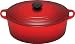 Le Creuset Enameled Cast-Iron 6-3/4-Quart Oval French Oven, Red