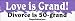 Love Is Grand divorce is 50 grand - funny bumper stickers (Medium)