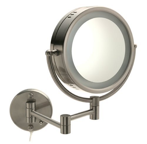 Jerdon HL95N 5X Magnification Two Sided Wall Mount Lighted Mirror