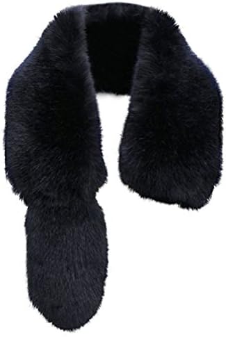 Affiniti Women's Ultra Soft Faux Fur Collar Scarf One Size Black