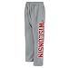 Adidas Wisconsin Badgers Grey Vertical Open Bottom Sweatpants