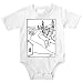 Onesie with buildings, "black and white", roads, church, panorama, road, street, view, aspect, scene, spires, Chicago, Illinois, towers
