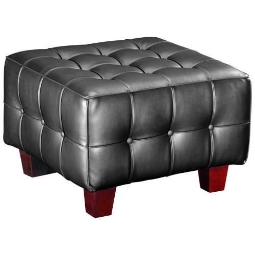 Zuo Button Ottoman, Black