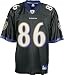 Todd Heap Jersey: Reebok Black Replica #86 Baltimore Ravens Jersey - Large
