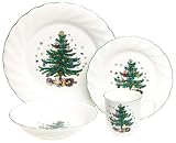 Nikko Ceramics Happy Holidays 4-Piece Dinnerware Place Setting,