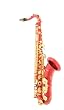 La Sax Series 1 Tenor Saxophone In Rocket Red With Gold Lacquered Keys
