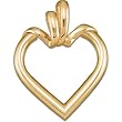 14Kt Yellow Gold Spiral Heart Crown Pendant