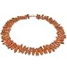 HinsonGayle "Stonehenge" Flame Red Biwa Pearl Necklace and Earrings Set {Clearance Sale}