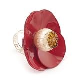 Red Japonica Large Ring by Cilea