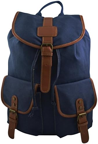 Fashion Unisex Canvas Backpack School Travel (Blue)