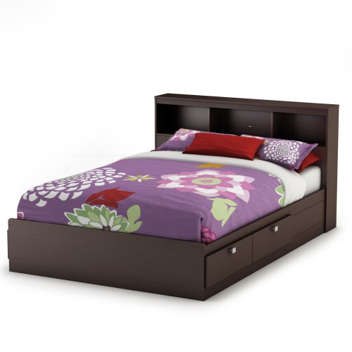 South Shore Furniture Cakao Collection Full Mates Bed, Chocolate