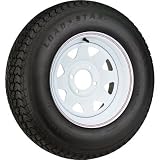 - 4-Hole High Speed Spoked Rim Design Trailer Tire Assembly - ST175/80D-13 tire, Model# DM175D3C-4C-I