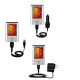 Deluxe Kit for the Toshiba e740 includes a USB cable with Car and Wall Charger - Gomadic Brand w/ TipExchange Technology