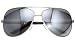 Elegante Strike Pilotenbrille / Sonnenbrille silber verspiegelt