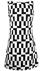 Colorblocking Checkered Print Polyester  Dress