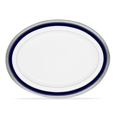 Noritake Crestwood Cobalt Platinum 12-Inch Oval Platter