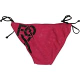 Fox Racing Revive Side Tie Women's Bottom Bathing Suit Swimwear w/ Free B&F Heart Sticker Bundle - Strawberry / X-Small