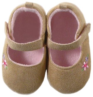 Luvable Friends Mary Jane Shoe for Baby Girls, Brown