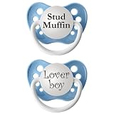 Personalized Pacifiers Set - Stud Muffin/ Lover Boy