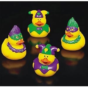 Vinyl Mardi Gras Rubber Duckys