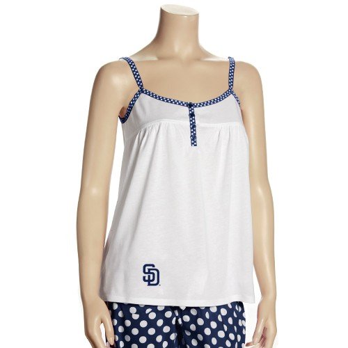 San Diego Padres Ladies White Galaxy Tank Top (Medium)