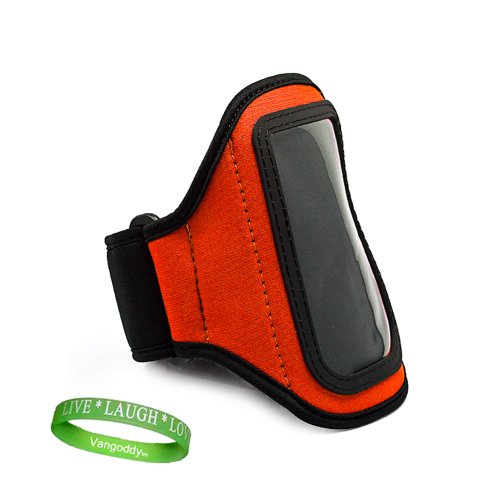 Samsung Stratosphere 4G Android Phone (Verizon) Neoprene Exercise Armband (ORANGE)