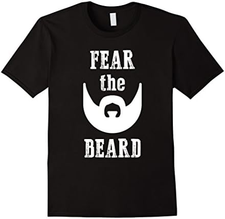 Men's Fear The Beard Pride Funny Saying Facial Hair Jesus Shirt Medium Black