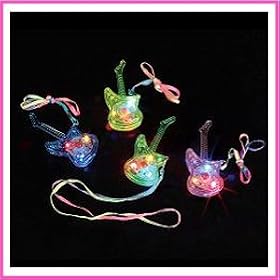 Flashing Guitar Necklace Assortment (24 pcs) by Rhode Island Novelty