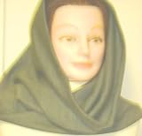 Double Knit Grey Wool Jersey Balaclava Hood for Women and Teens