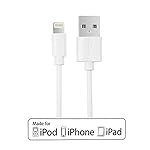 [AppleMFI認証]OmakerUSBlightningケーブル8pin iphone5s/5c/5 ipad ipod用 充電同期[データ伝送]1m(米国でappleMFI認証済みケーブルのベストセラー１位) ホワイト