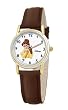 Disney Women's D079S007 Belle Brown Leather Strap Watch