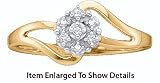 Beautiful Yellow Gold Diamond Flower Promise Ring