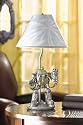 KIDS DECOR CYBORG SCI FI ROBOT SPACE LAMP BLUE SHADE